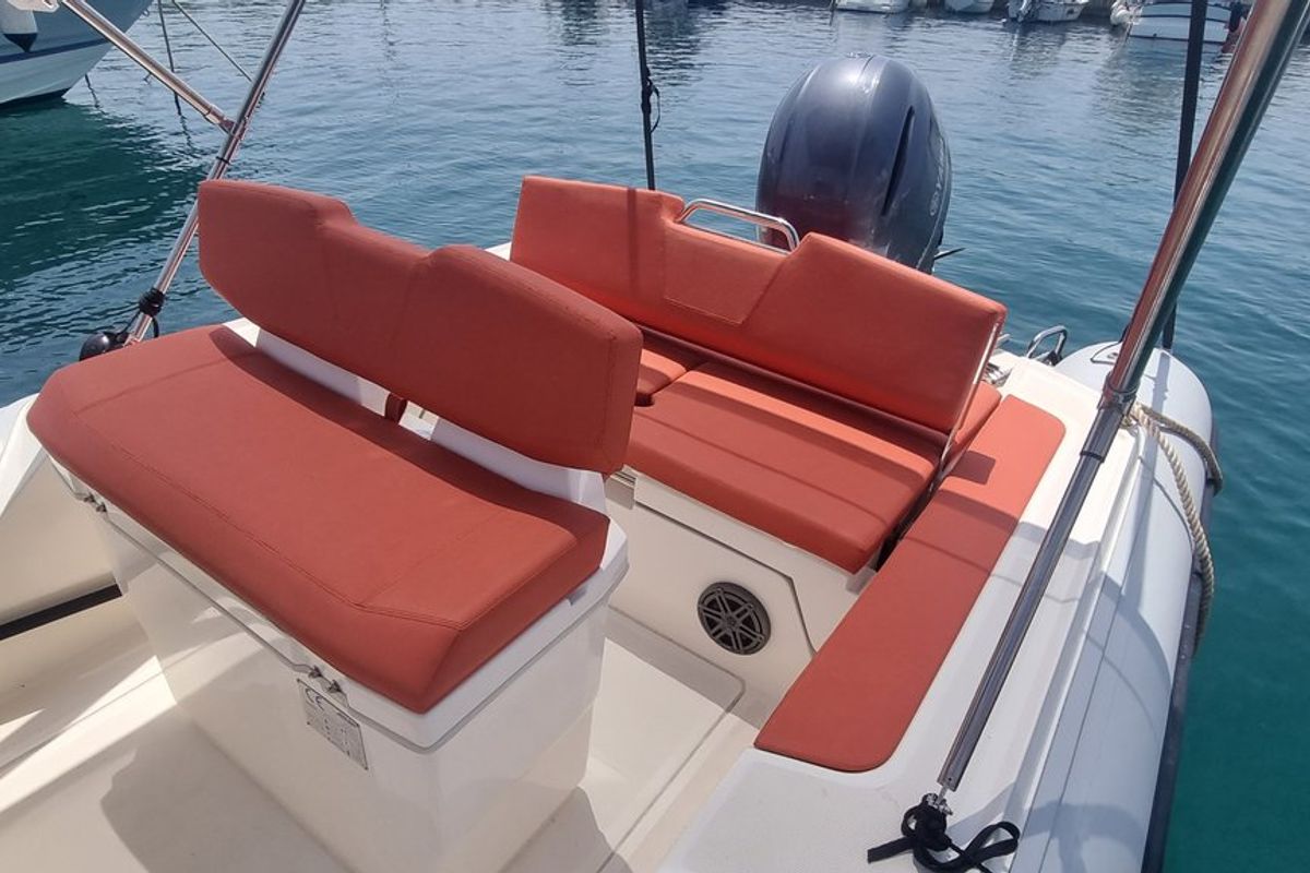 Deck of Joker Boat Coaster 650 Plus, a Jokerboat Joker Boat Coaster 650 Plus rib at Općina Sukošan, Croatia