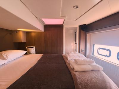 Cabin on Virgo, a Bali 4.8 catamaran at Marmaris, Turkey