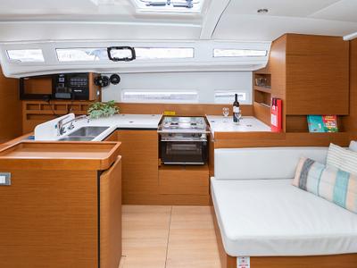 Galley of Oskar, a Jeanneau Sun Odyssey 410 sailboat at Primošten, Croatia
