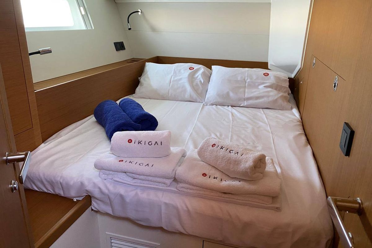 Cabin on Ikigai, a Beneteau First 53 sailboat at Lavreotiki Municipal Unit, Greece