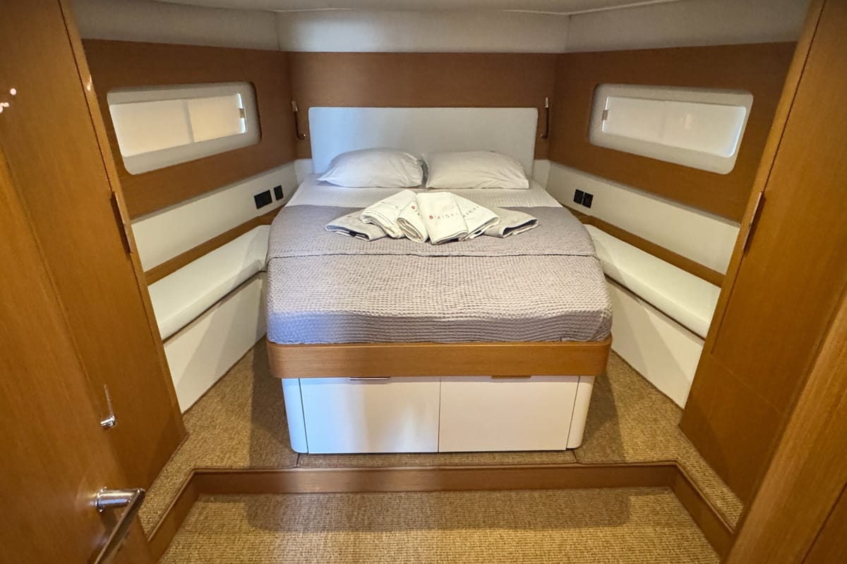 Cabin on Ikigai, a Beneteau First 53 sailboat at Lavreotiki Municipal Unit, Greece