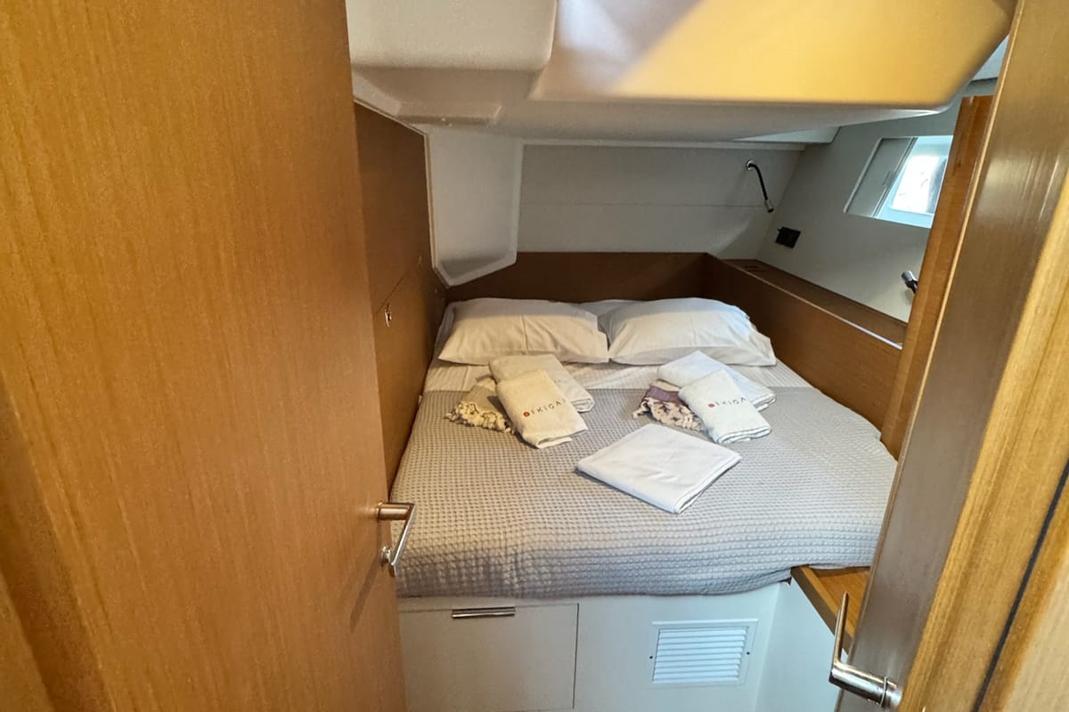 Cabin on Ikigai, a Beneteau First 53 sailboat at Lavreotiki Municipal Unit, Greece
