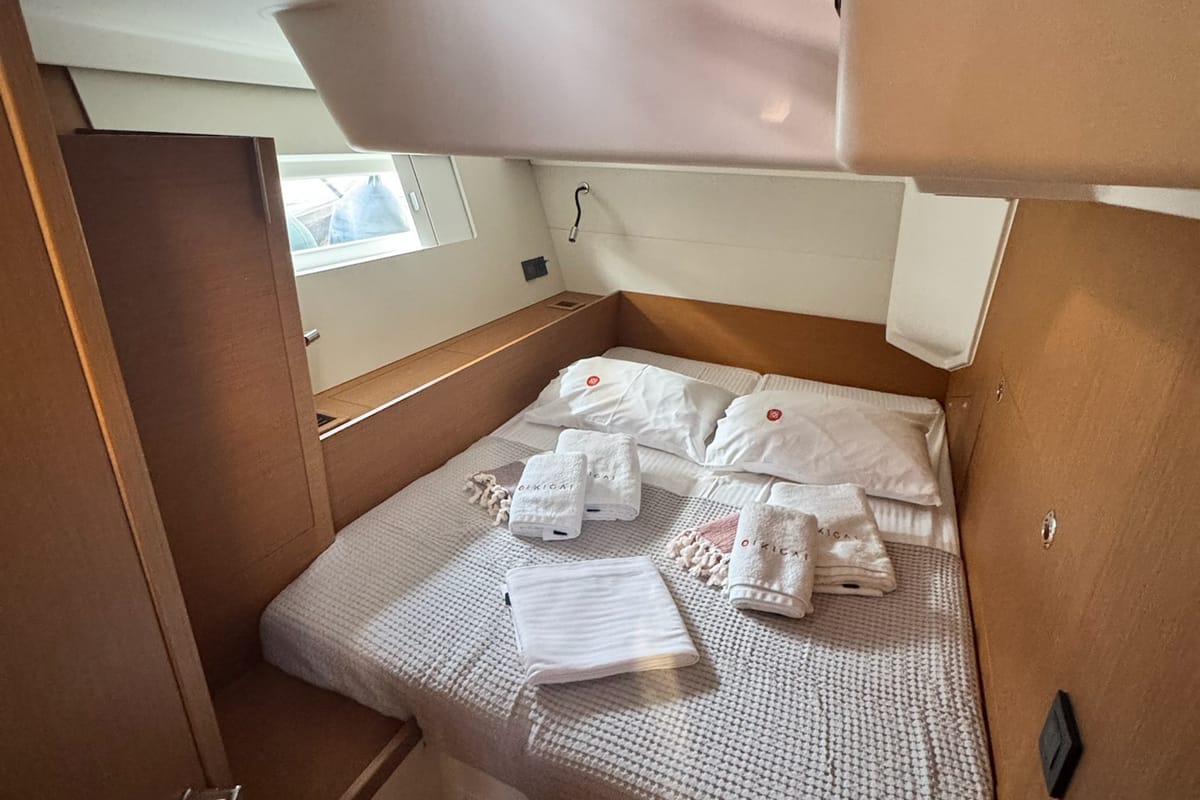 Cabin on Ikigai, a Beneteau First 53 sailboat at Lavreotiki Municipal Unit, Greece