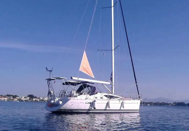 Exterior view of Afroditi, a Jeanneau Sun Odyssey 39 DS sailboat at Municipal Unit of Palairos, Greece
