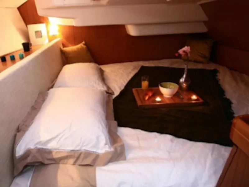 Cabin on Afroditi, a Jeanneau Sun Odyssey 39 DS sailboat at Municipal Unit of Palairos, Greece