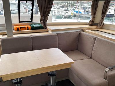 Neza, a Fountaine Pajot Astrea 42 Quatuor catamaran at Seychelles, Eden Island Marina, Seychelles