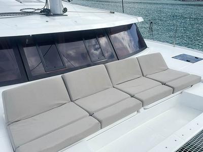Neza, a Fountaine Pajot Astrea 42 Quatuor catamaran at Seychelles, Eden Island Marina, Seychelles