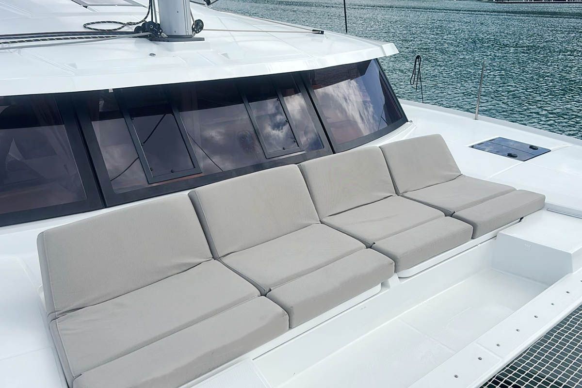 Neza, a Fountaine Pajot Astrea 42 Quatuor catamaran at Seychelles, Eden Island Marina, Seychelles