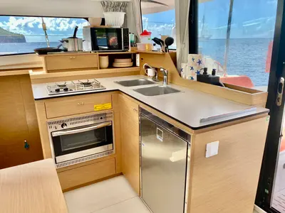 Galley of YEMAYA Denia CREWED, a Excess 11 catamaran at Dénia, Spain