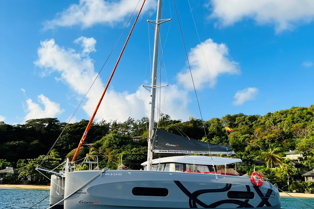 Exterior view of YEMAYA Denia CREWED, a Excess 11 catamaran at Dénia, Spain