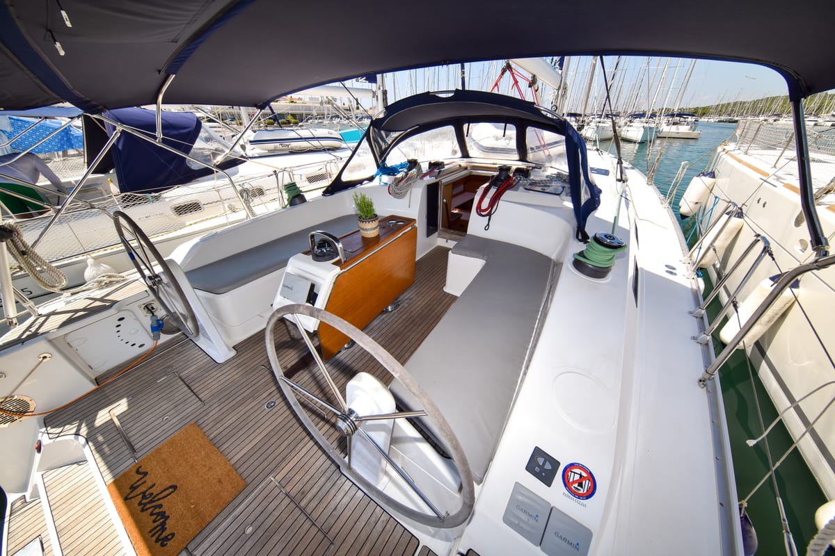 Yolo, a Bavaria Cruiser 51 sailboat at Općina Sukošan, Croatia