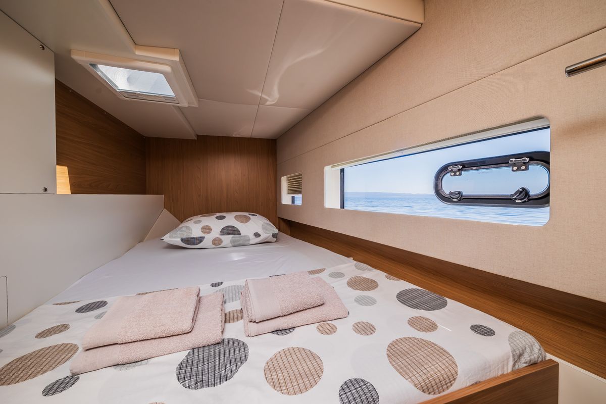 Cabin on Le Petite Prince, a Bali Catsmart OW catamaran at Grad Kaštela, Croatia