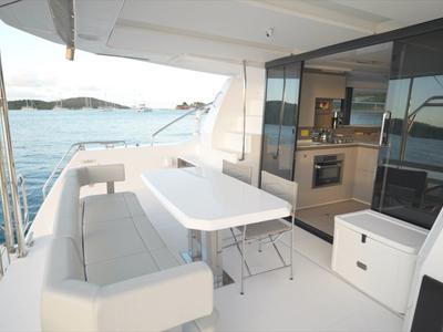 Deck of Moorings 403 PC Exclusive, a Leopard 40 PC catamaran at Nassau, Bahamas