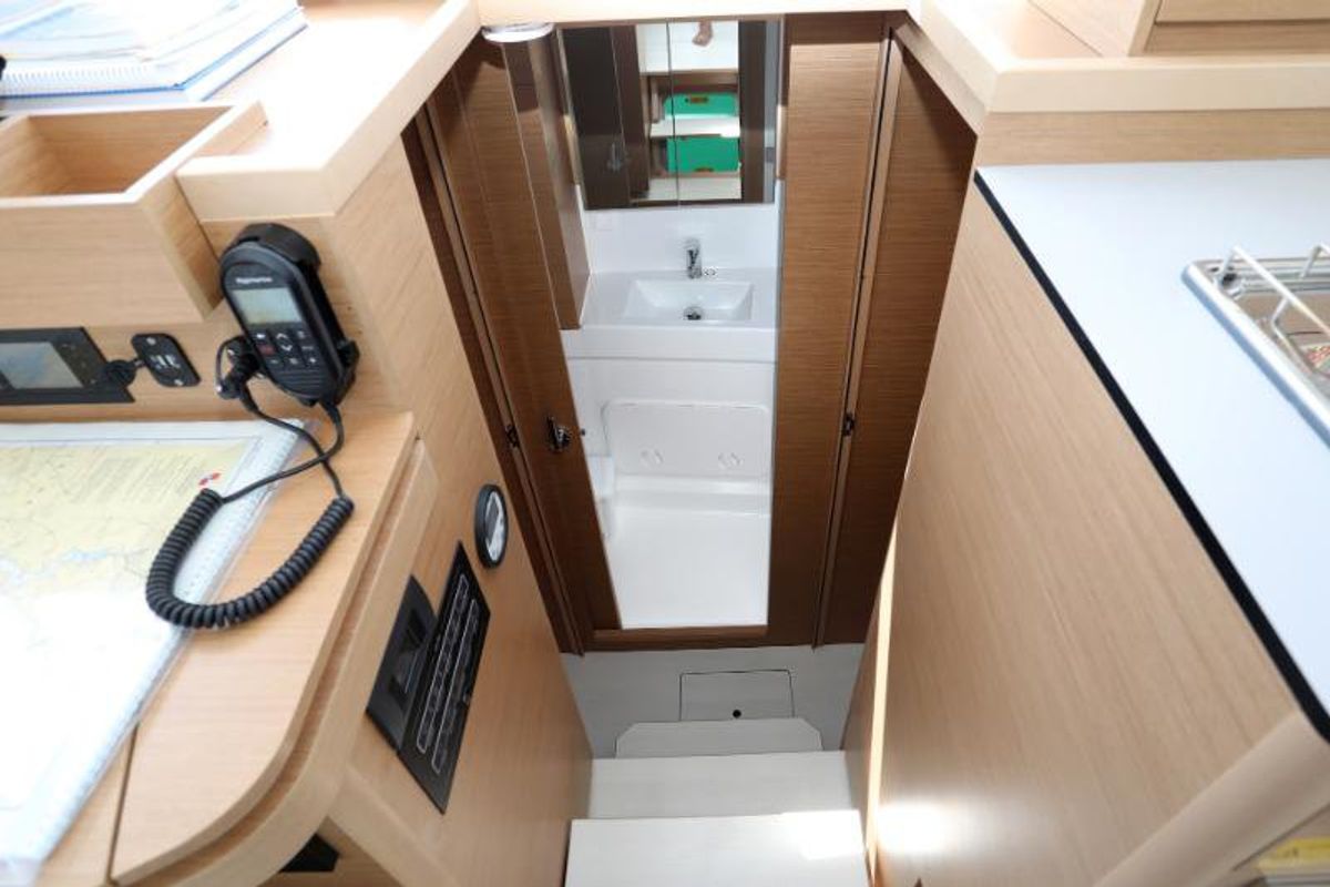 Head on Gold Kiss, a Excess 11 - 4 + 1 + 1 cab. catamaran at Split, Croatia