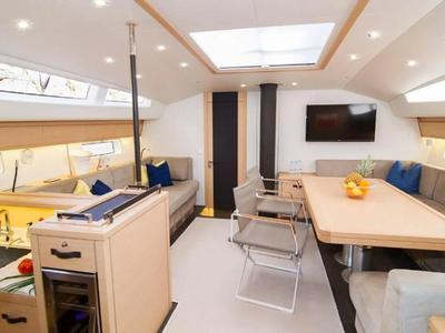 Salon of Aria, a Jeanneau 64 sailboat at Grad Pula, Croatia