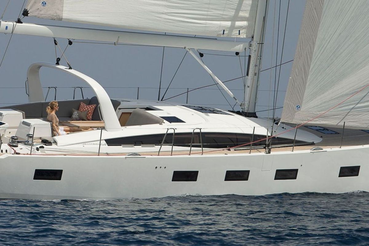 Exterior view of Aria, a Jeanneau 64 sailboat at Grad Pula, Croatia