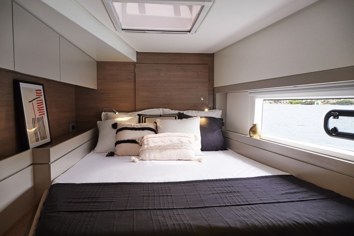 Cabin on My Ares, a Bali 4.4 catamaran at Fethiye, Turkey