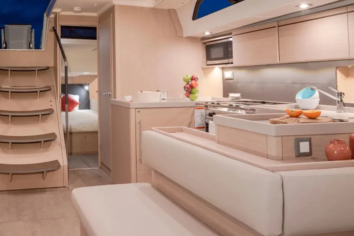 Galley of Moorings 52.4 Club, a Jeanneau Sun Odyssey 52.2 sailboat at Marigot, France
