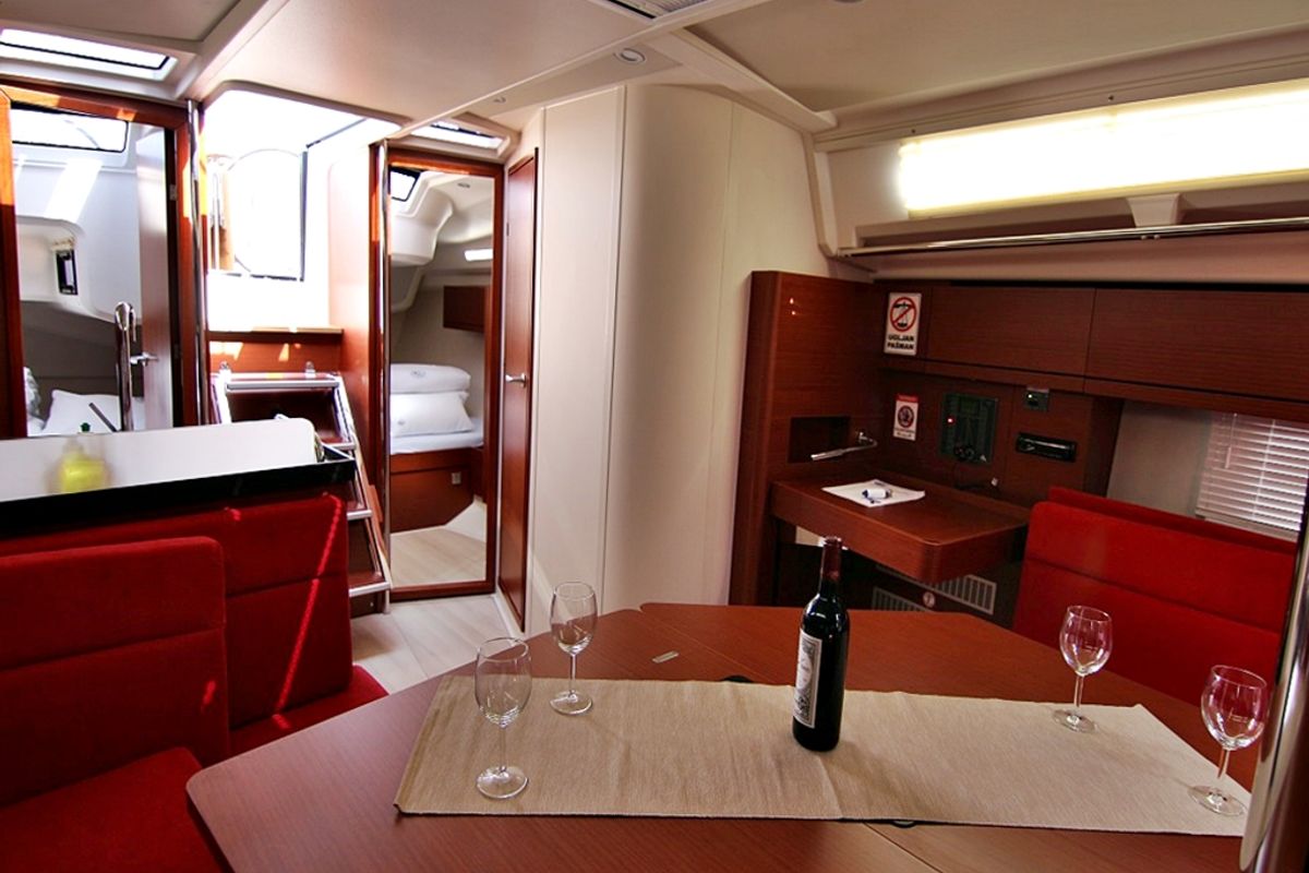 Salon of Eva, a Hanse Yachts Hanse 418 sailboat at Općina Sukošan, Croatia