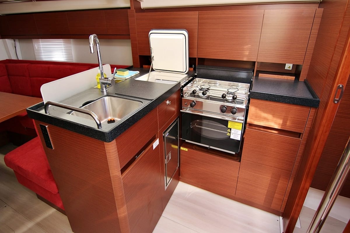Galley of Eva, a Hanse Yachts Hanse 418 sailboat at Općina Sukošan, Croatia