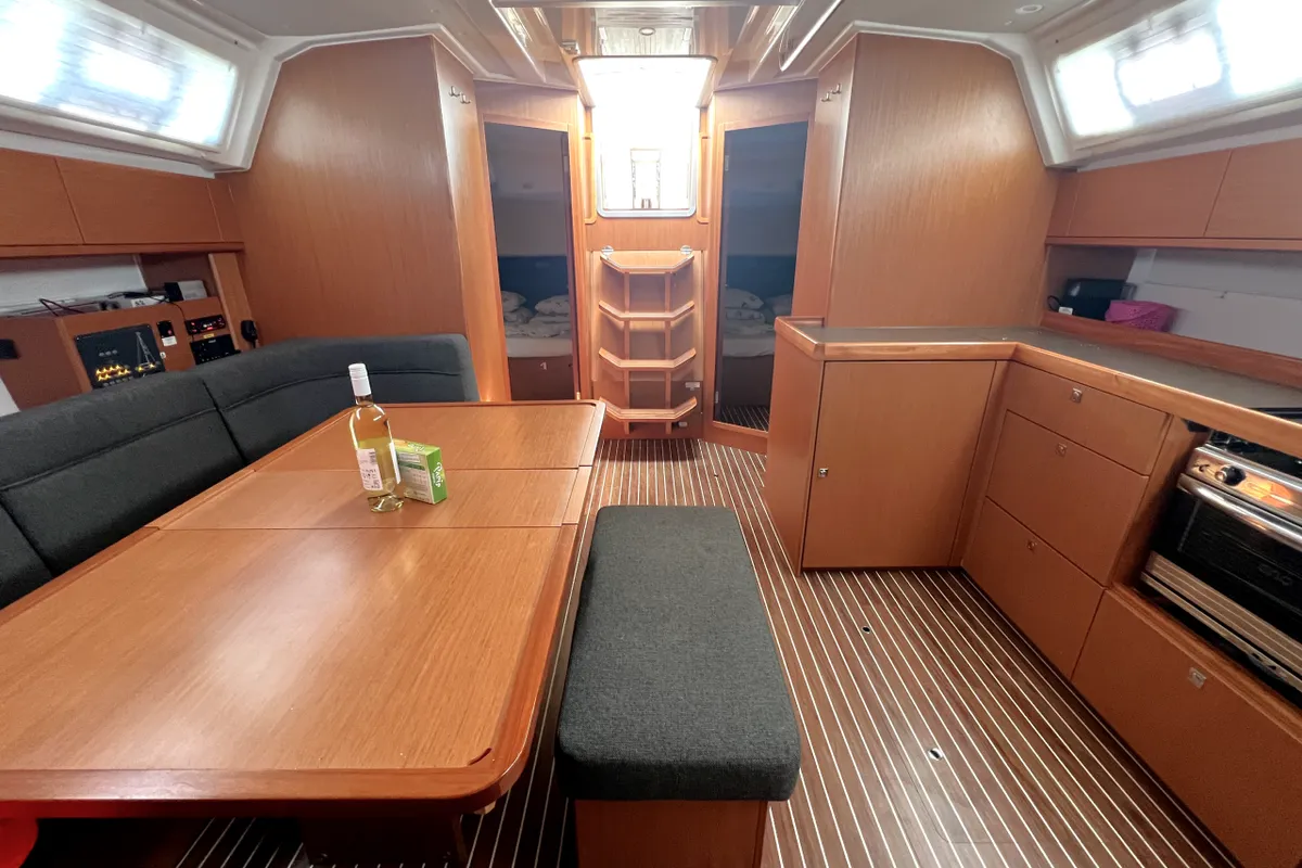 Salon of Sailuxe - Gloria, a Bavaria Cruiser 46 sailboat at Grad Kaštela, Croatia