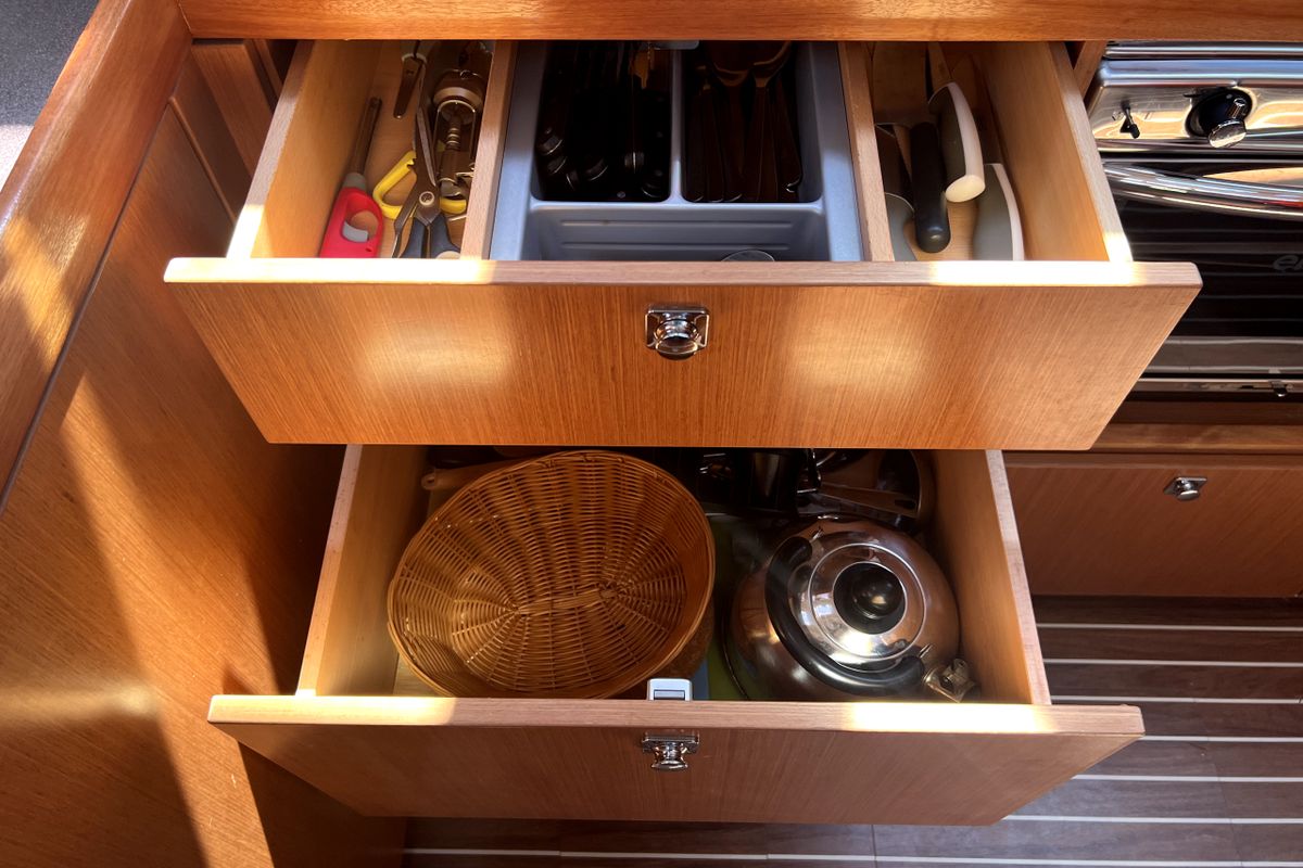 Galley of Sailuxe - Gloria, a Bavaria Cruiser 46 sailboat at Grad Kaštela, Croatia
