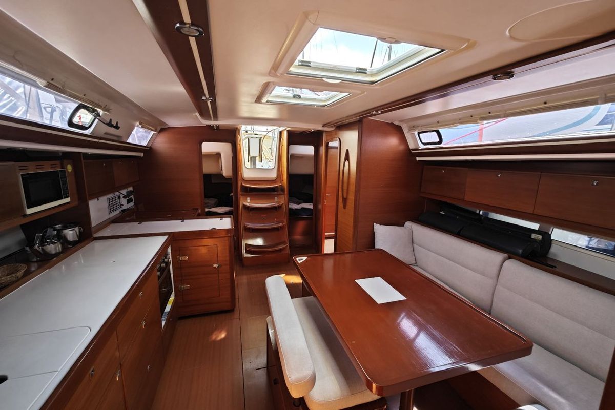 Salon of Grace, a Dufour 450 GL sailboat at Fethiye, Turkey