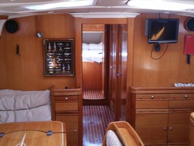 Salon of Lollipop, a Bavaria 50 sailboat at Municipal Unit of Lefkada, Greece
