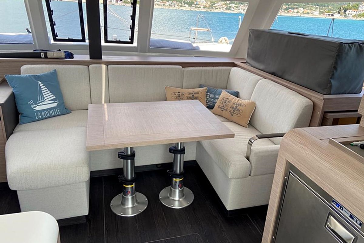 Head on Ninoa, a Fountaine Pajot Isla 40 catamaran at Općina Rogoznica, Croatia