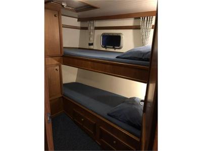 Cabin on Ryanne, a De Drait Kotterjacht 13.5 GL motorboat at Woudsend, Netherlands
