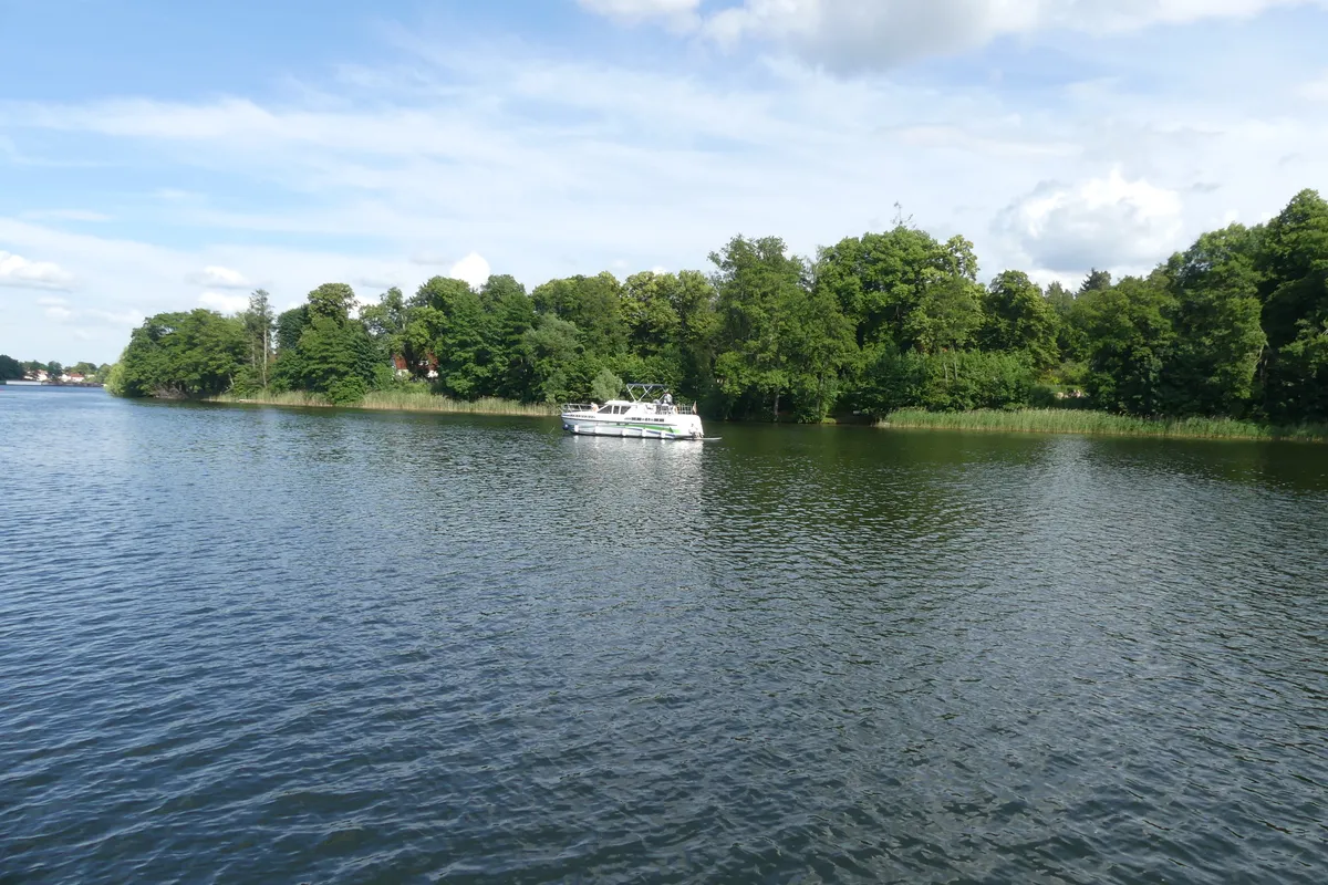 Exterior view of Athene, a Gulet Tarpon 42 N motorboat at Lübz, Germany
