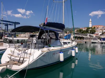 Mia, a sailboat at Novi Vinodolski, Croatia