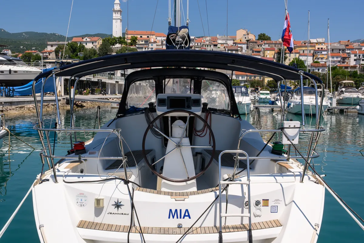 Mia, a sailboat at Novi Vinodolski, Croatia