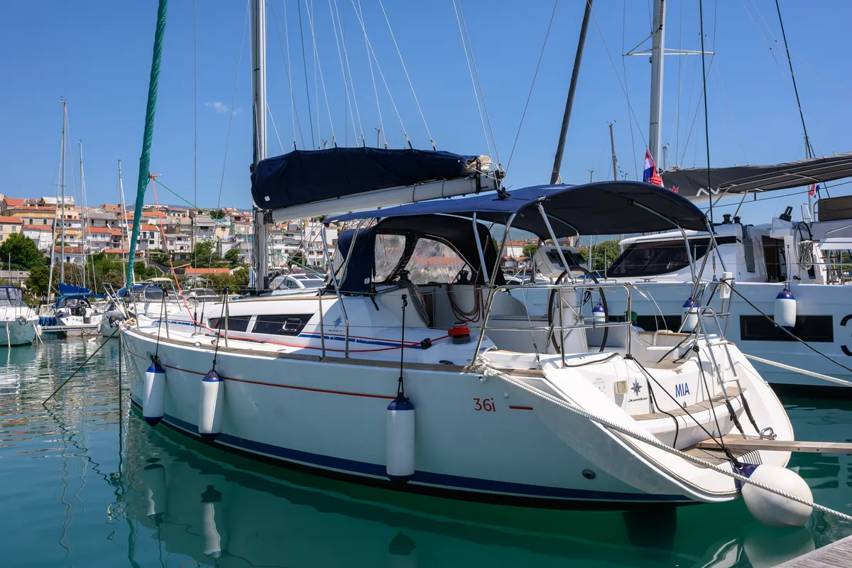 Mia, a sailboat at Novi Vinodolski, Croatia