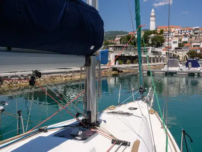 Mia, a sailboat at Novi Vinodolski, Croatia