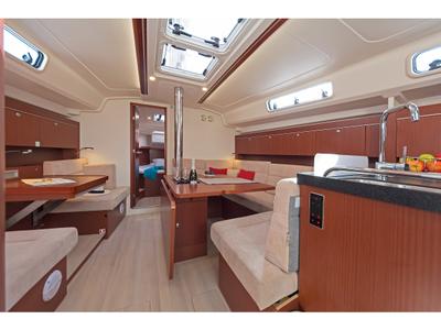Salon of Kuro Siwo, a Hanse Yachts Hanse 415 sailboat at Municipal Unit of Rhodes, Greece
