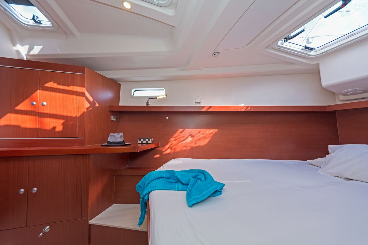 Cabin on Kuro Siwo, a Hanse Yachts Hanse 415 sailboat at Municipal Unit of Rhodes, Greece