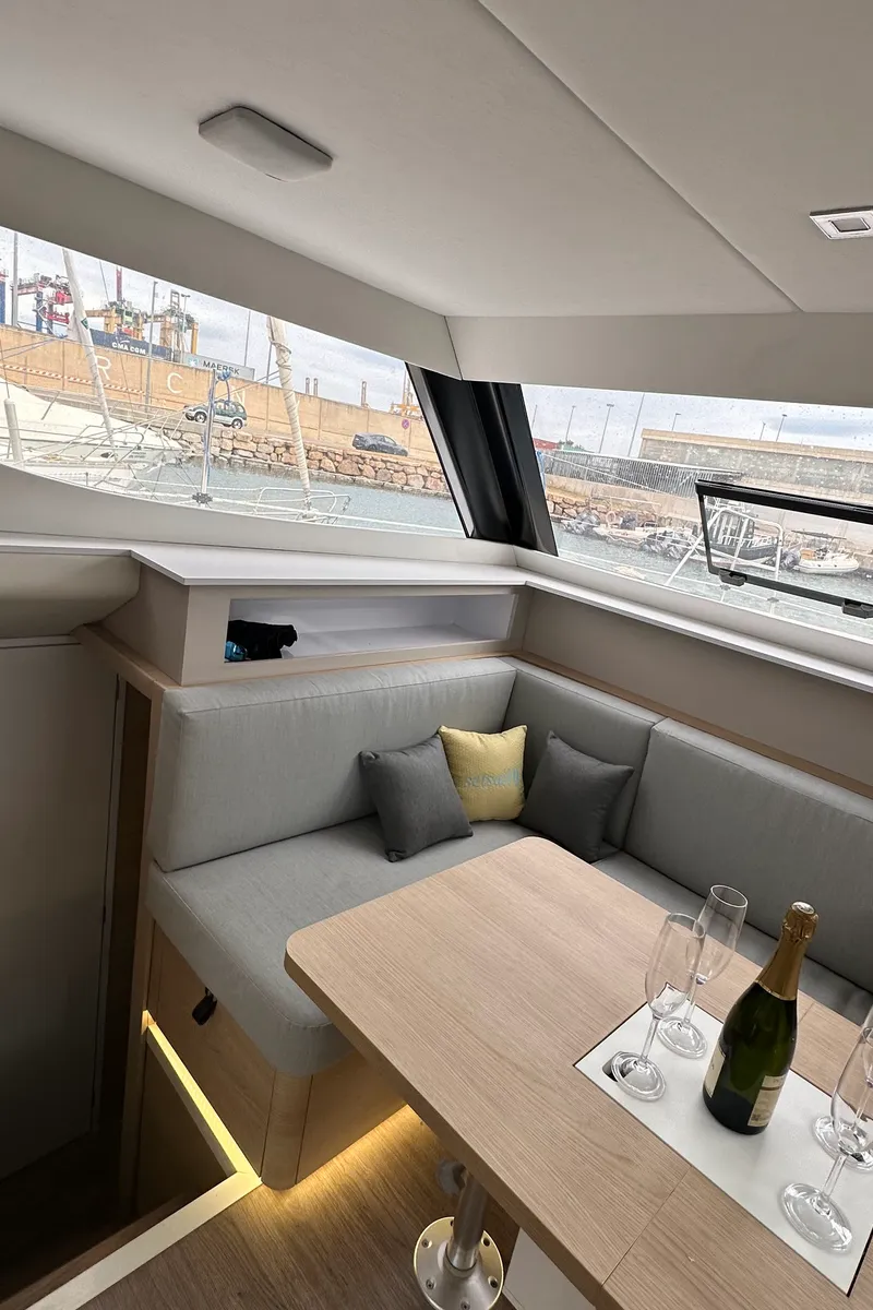 Salon of Manalua, a Aventura Catamarans Aventura 37 catamaran at Valencia, Spain