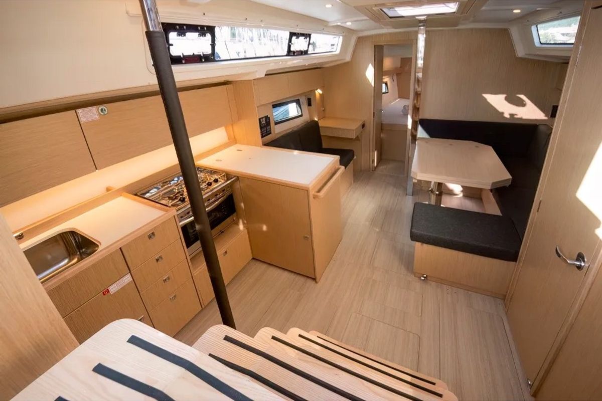 Salon of Comfort, a Bavaria 38 sailboat at Cogolin, France