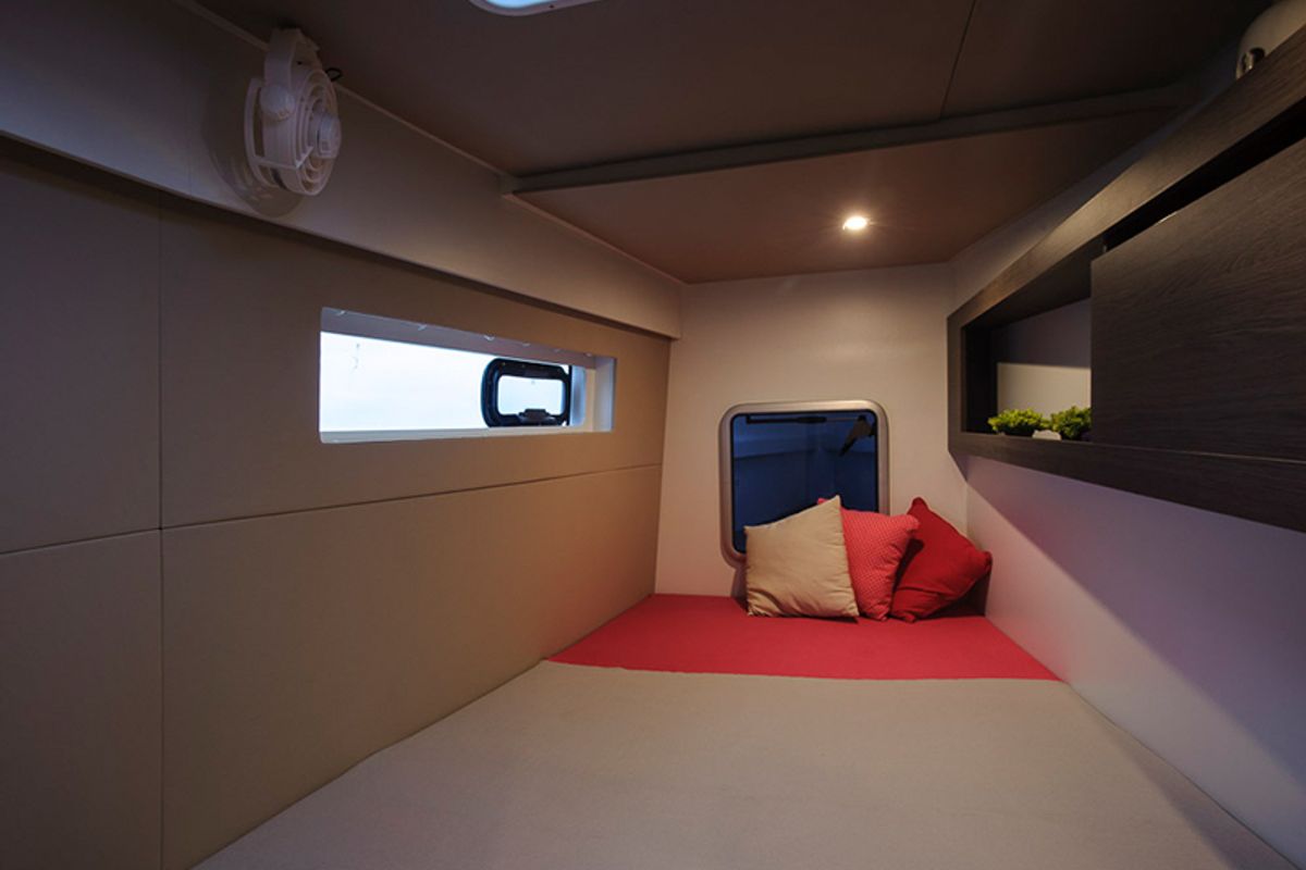 Cabin on Whale Symphony, a Bavaria Nautitech 40 open NEW catamaran at Tribunj, Croatia