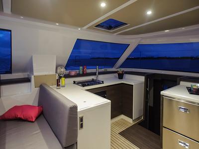 Galley of Whale Symphony, a Bavaria Nautitech 40 open NEW catamaran at Tribunj, Croatia