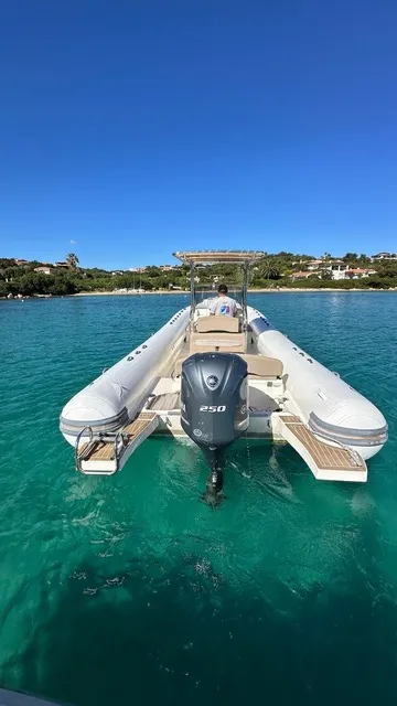 Exterior view of Cap Sun 2024, a Gulet Motorboat motorboat at Poltu Quatu, Italy
