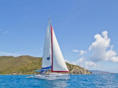 Exterior view of Sunsail 47 Classic, a Jeanneau Sun Odyssey 469 sailboat at Dubrovnik, Croatia