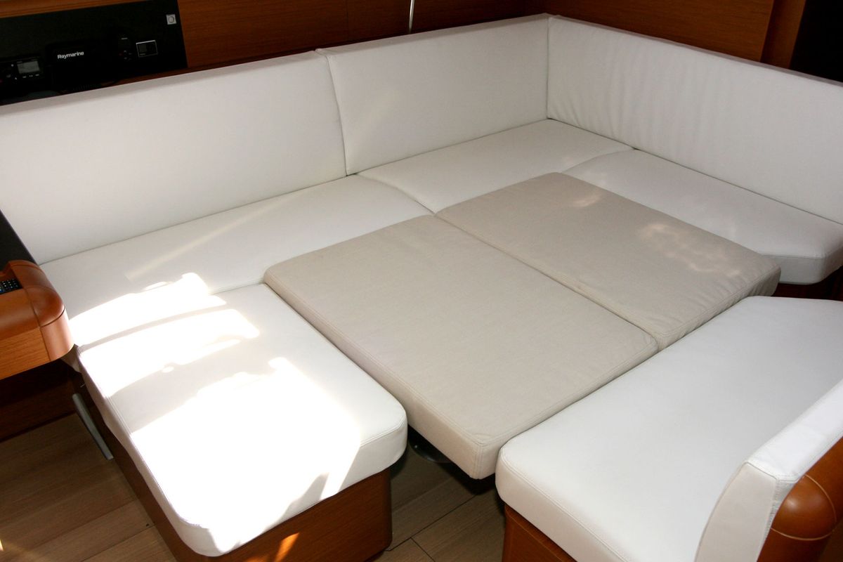 Cabin on Vencel, a Jeanneau Sun Odyssey 479 sailboat at Grad Pula, Croatia