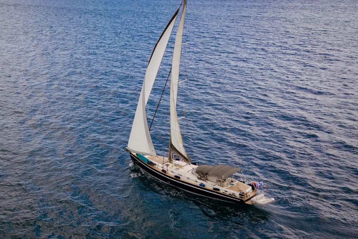 Exterior view of Christianna VIII, a Ocean Star 60.1 sailboat at Athens, Greece