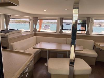 Salon of Laurencia, a Lagoon 42 catamaran at Felanitx, Spain