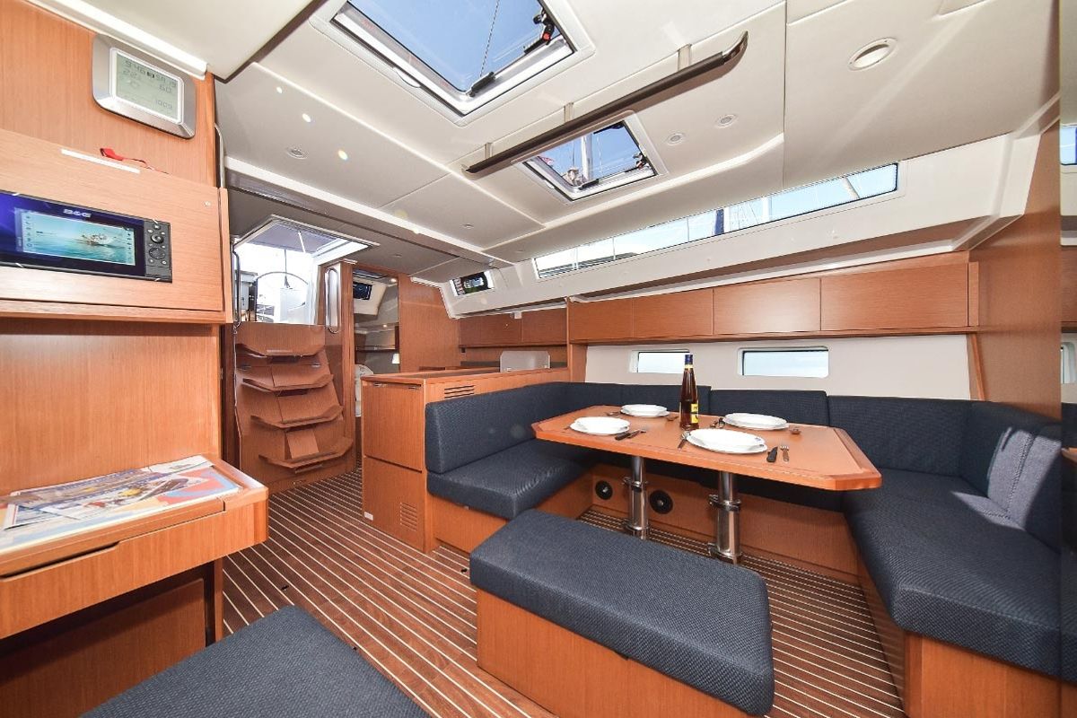 Salon of NADINE, a Bavaria Cruiser 45 sailboat at Općina Sukošan, Croatia