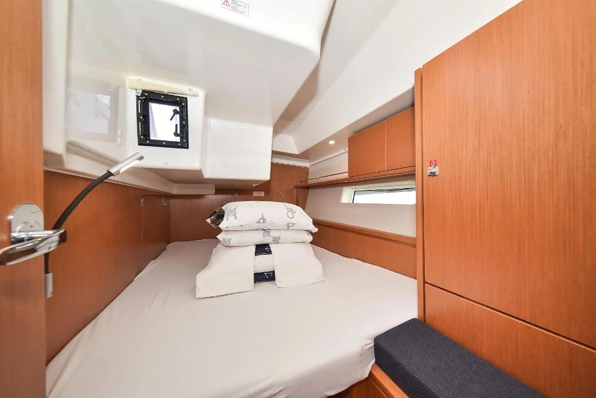 Cabin on NADINE, a Bavaria Cruiser 45 sailboat at Općina Sukošan, Croatia
