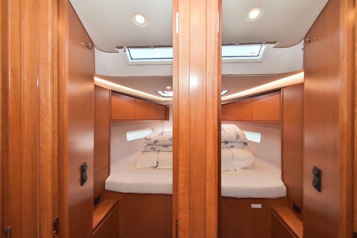 Cabin on NADINE, a Bavaria Cruiser 45 sailboat at Općina Sukošan, Croatia