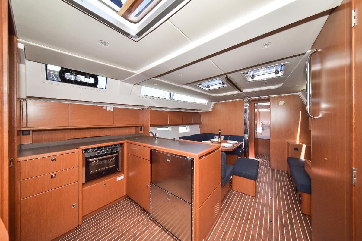 Galley of NADINE, a Bavaria Cruiser 45 sailboat at Općina Sukošan, Croatia
